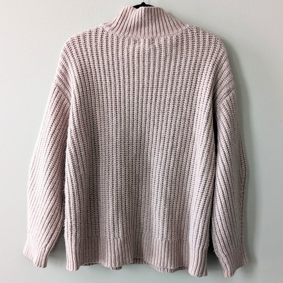 a new day Blush Pink Mockneck Mixed Knit Sweater - Picture 2 of 8